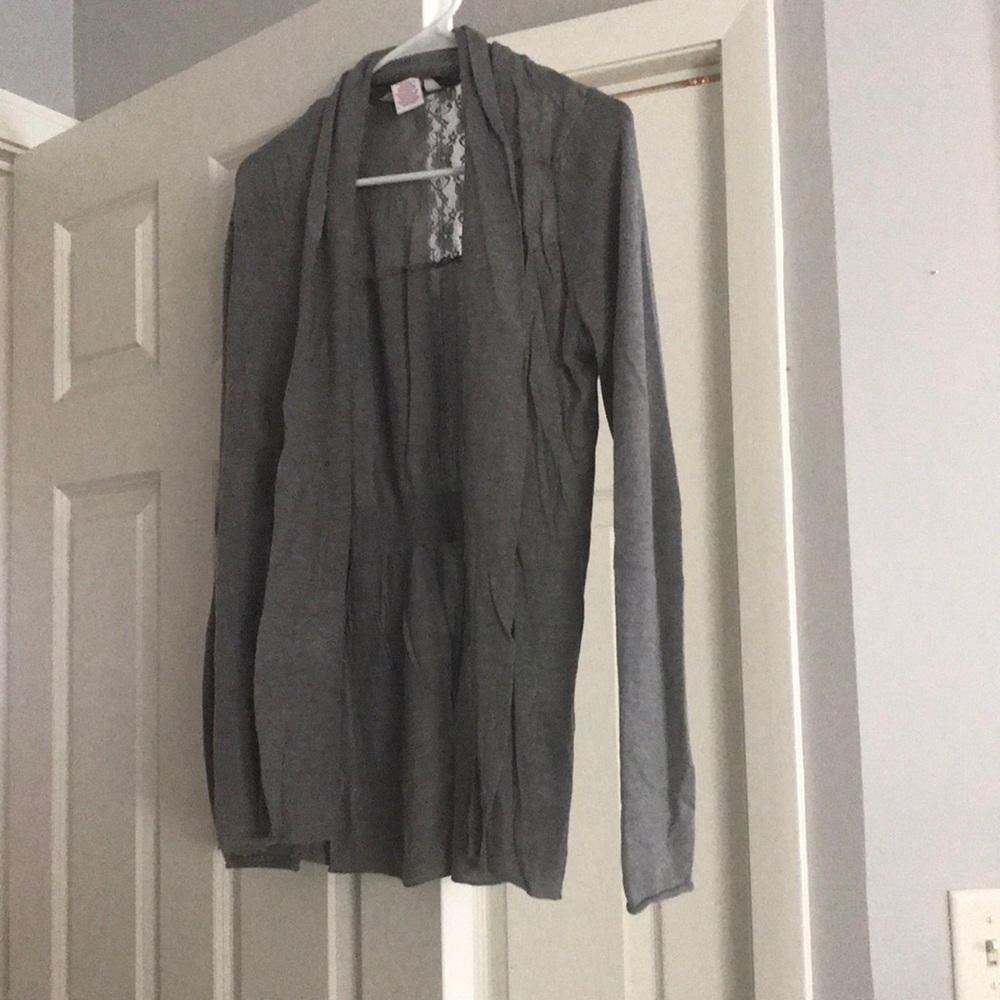 Cardigan with lace detail